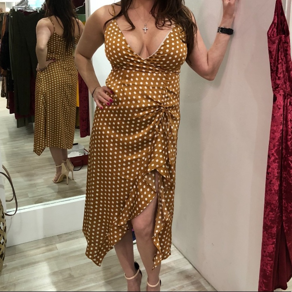 Polka dot classic style dress